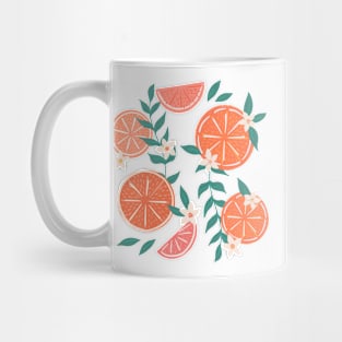 Floral Citrus in Pink Mug